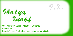 ibolya knopf business card